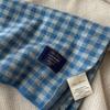 Cachecol para Mulheres 2026 Nova Moda de Inverno High-End Azul Xadrez Pequeno Aquece Espessado Acessório de Cachecol para Pescoço de Casal