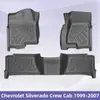 Adecuado para Chevrolet Silverado Crew Cab 1999-2007 Alfombrillas de Piso TPE Alfombrillas de Piso 3D