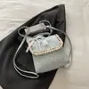 Bolso de Hombro Doble Estilo Dulce y Lindo para Mujer Moda Coreana Versátil Elegante Lunares Encaje Viaje Commute Bolso Cruzado Pequeño