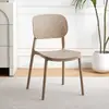 Silla de Comedor de Plástico para Uso Doméstico con Respaldo Hueco, Silla de Escritorio para Reuniones de Adultos, Silla de Maquillaje de Moda, Silla de Cuerno de Ocio
