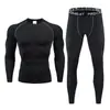 Ropa de fitness con forro polar para hombre, que incluye ropa para entrenamiento de baloncesto, carreras matutinas, prendas de compresión de secado rápido y conjuntos de alta elasticidad para correr y entrenar en el gimnasio.