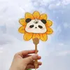 Panda de Frutas Papel de Abanico Caligráfico Creativo Atracción Turística Estilo Antiguo Fotografía Tendencia Nacional Abanico Souvenir Cultural y Creativo