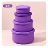 Pote de Silicone para Conservar Alimentos Transfronteiriço, Lancheira, Selado e Conserva Fresca, Caixa de Frutas de Grau Alimentício, Micro-ondas, Personalizável com Tampa