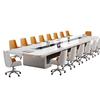 Mesa de conferencias con pintura para hornear, mesa larga, muebles modernos sencillos, mesa de negociación blanca, mesa de oficina mediana y grande, combinación de mesa y silla para sala de conferencias