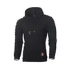 Outono e Inverno Novo Estilo Europeu e Americano Moletom Masculino Jacquard Listrado com Capuz Manga Longa Cor Quente Jaqueta Moletom com Capuz