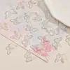 1.2 Furo Reto Estéreo Borboleta Corrente de Celular Design DIY Cordão para Capa de Celular Pingente Acessórios de Pedra de Cristal Pingente Joias