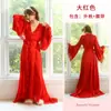 Bata de boda estilo vintage para mujer, satén con mangas de campana grandes, ribete de encaje, cola larga, ropa de dormir para el hogar, multicolor 941