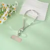 Lanyard Completo de Pedrería para Teléfono Cadena de Diamantes Colgante de Corazón Correa para el Cuello Correa Corta Moda Correa de Muñeca para Teléfono Venta al por Mayor Transfronteriza