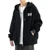 Sudadera tipo cárdigan chaqueta gris oscuro para hombre 2026 Nueva marca moderna de primavera y otoño Ropa para hombre Ropa holgada de forro polar para estudiante