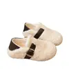 Zapatos de felpa de dos vías Birkenstock para mujer 2026 Otoño/Invierno Nuevos Zapatos Peludos Sin Cordones Persona Perezosa Más Terciopelo Cálidos Zapatos de Algodón