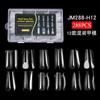 288 Piezas de Molde de Armadura para Uñas Extendidas Mezclado con 12 Moldes de Armadura de Escamas Transparentes Extendidas de Terapia de Luz de Cristal