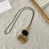 Colar Pingente Minimalista Gota de Água Prata Feminino Luxo Acessível de Alto Padrão Nicho Outono e Inverno Corrente Longa Elegante para Suéter Acessórios