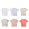 Camiseta de Algodón Puro Pesado para Mujer de 250g, Estilo Unisex Versátil Casual, Color Sólido, Corte Holgado, Top Sencillo de Manga Corta Talla Grande Venta al por Mayor