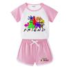 Traje de verano 2023 para niños y niñas, pantalones cortos de bebé, camiseta de manga corta, pantalones cortos, traje deportivo informal de dos piezas para niños