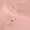 Pulsera de hebilla de anillo de plata de ley S925 diseño de nicho de alto sentido nuevo 2022 pulsera de borla de doble anillo