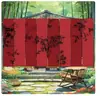 Banner de Pano Pendurado de Bambu em Estilo Chinês Quarto de Casamento Vestido de Noiva Fundo para Fotografia Decoração Sala de Estar Interno e Externo Arranjo Colorido