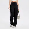 Pantalones de Yoga Anchos de Tacto Desnudo Cepillado de Cintura Alta Levanta Glúteos Fitness Largos de Alto Elástico Acampanados Deportivos Amazon Transfronterizos