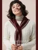 Estilo Academia Corazón Cálido Modelo 1 100 Cachemir Blanco Bufanda Triangular de Invierno para Mujer Doble Cara de Alto Nivel Suave y Cómoda de Moda