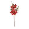 Quanmei venta al por mayor decoración navideña flor seca flor artificial flor falsa Nochebuena Dorado Plateado Colgante navideño artificial