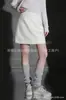 Saia Plissada Curta de Lã com Toque de Seda e Caxemira para Mulheres, Cintura Alta, Slim e Versátil, Moda Feminina de Inverno