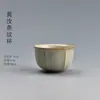 Wg6Q Taza de Té Cerámica Kung Fu Juego de Té Taza de Té Azul y Blanco Taza de Maestro Taza Individual Porcelana Blanca Pintada a Mano Arena Púrpura