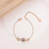 Pulseira de Estilo Coreano ins Nicho Ano de Vida da Namorada Não Caída Senso de Design de Alto Nível Pulseira de Aço Titânio Ouro Rosa para Mulheres