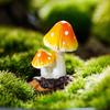 Adornos de Resina de Setas Pequeñas, Decoraciones para Macetas de Flores, Micro-Paisaje de Musgo para Suculentas, Estilo Creativo de Micro-Bosque