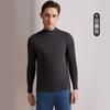 Roupa Térmica Masculina Seda Caxemira Gola Alta Meia Camada Base Outono e Inverno Roupa Externa Top Térmico Modal Camisa de Outono