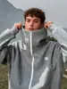 Sudadera con capucha de lana gruesa de color contrastante con cremallera Estilo Otoño Retro Holgada Chaqueta cárdigan Sudadera de marca de moda Abrigo Q