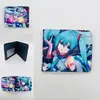 Cartera de Miku Hatsune Periférica Miku Hatsune Miku Anime Portatarjetas de Estudiante Bidimensional Billetera para Monedas Cartera para Hombres y Mujeres Cartera
