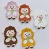Nuevo Parche Bordado de Peluche de Oveja de Dibujos Animados Accesorios para Bolsos DIY Decoraciones para Bufandas Accesorios para Ropa Infantil