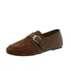 Mocasines clásicos y cómodos, colección de otoño, con hebilla de piel sintética, estilo mule, con tacón oculto, zapatos slip-on para mujer, colección 2026