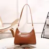 Bolso simple para axila, bolso en forma de media luna, nueva colección 2026, disponible en varios colores, al por mayor para exportación, bolso de hombro con estampado de cocodrilo