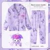 Pijamas Infantis 2025 Estilo Primavera e Outono Meninas Desenho Animado Manga Comprida Estilo Fino Crianças Grandes Adolescentes Meninos Roupa de Dormir