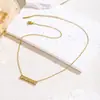 Collar Colgante de Diamantes de Una Fila, Lujo Ligero, Sencillo y Versátil, Venta Directa del Fabricante, Acero Inoxidable, Moderno y Único