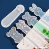 Cola de Cristal Forma de Animal Pequeno Retangular Marcador de Página DIY Molde de Resina Marcador de Página Cola Conjunto de Molde de Silicone