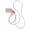 Para Estojo Protetor de Fone de Ouvido AirPods 4 Estojo de Couro Business Apple 1ª/2ª Geração Pro2 Cordão Bluetooth Sem Fio de Cor Sólida
