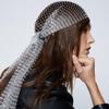 Bufanda de Red con Pedrería Europea y Americana para la Cabeza Tendencia para Fiestas, Carnavales, Máscara Brillante, Sombrero de Fiesta Personalizado para Adultos