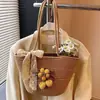 Bolso Tote Pequeño Elegante Versátil de un Solo Hombro Chic Tejido a Mano con Cuerda de Algodón para el Trabajo Vacaciones en la Playa