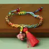 Set de Pulseras Zongzi del Festival del Bote del Dragón, Estilo Étnico Hecho a Mano DIY Festival Unisex Cuerda Colorida Mayoreo