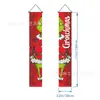 Temu Gran Venta Serie de Banderas Dobles Navideñas Impresión de Alta Definición Papá Noel Muñeco de Nieve Banderín Decorativo para Pasillo