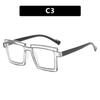 Armazón de gafas retro bidimensional personalizado luz anti-azul TR90 retro decoración de gafas lisas 2023 nuevo armazón de gafas para mujer