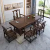 Nova Mesa de Chá de Madeira Maciça Estilo Chinês Placa Grande Conjunto Integrado de Mesa de Chá e Cadeira Combinação Mesa de Armazenamento de Chá para Escritório Doméstico