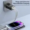 Novo Carregador de Celular Padrão Europeu e Americano Transfronteiriço, Padrão Britânico Cabeça de Carregamento Rápido Dupla Porta USB+2PD A+C