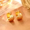 Brincos de Ouro, Brincos Simples Elegantes, Brincos de Metal de Alta Qualidade Estilo Cool, Brincos Argola Modernos e Versáteis