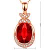 Transmissão ao vivo liquidação pingente colar borboleta turmalina vermelha pombo natural imitação banhado a ouro 18K pingente borboleta dançante com pedra preciosa
