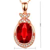 Transmisión en vivo venta caliente imitación natural paloma turmalina roja mariposa colgante collar bañado color oro 18K gema mariposa danza colgante