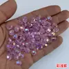 Cuentas étnicas Miao de 6 mm, cuentas coloridas de piña, cuentas acrílicas de esquina, cuentas sueltas iridiscentes AB para bolsa, material de abalorios hecho a mano para DIY