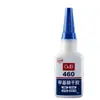 Suministrado directamente por el fabricante, no blanqueante, bajo olor, adhesivo instantáneo 460 para unir juguetes, cables, audífonos, silicona y caucho