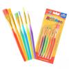 Kit de 6 Pincéis de Haste de Cor Transparente para Crianças, pincel para pintura artística DIY grafite acrílico aquarela infantil, atacado
